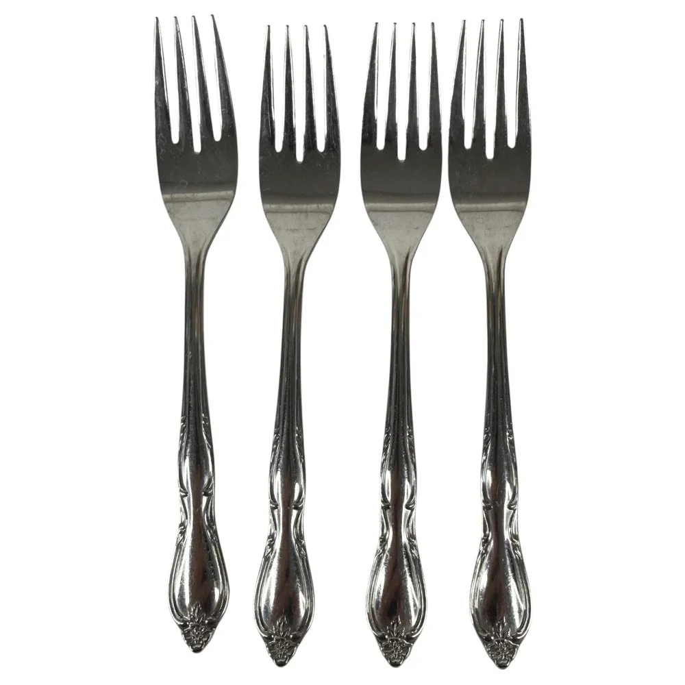 Oneida Wm A Rogers Montclair Gloria Stainless Flatware Set Fork Spoon Floral Tip